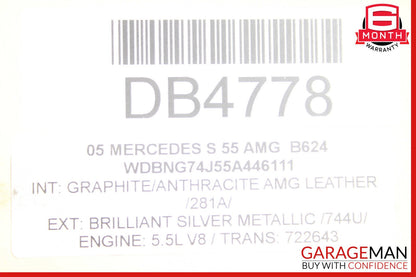 03-06 Mercedes W220 S55 CL55 AMG Rear Axle Carrier Differential Diff 2.65 OEM