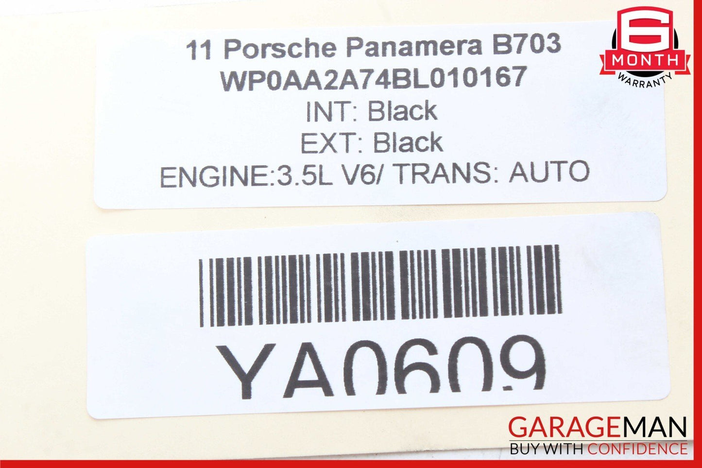 10-16 Porsche Panamera 970 Air Intake Duct Pipe Tube Left Driver Side OEM