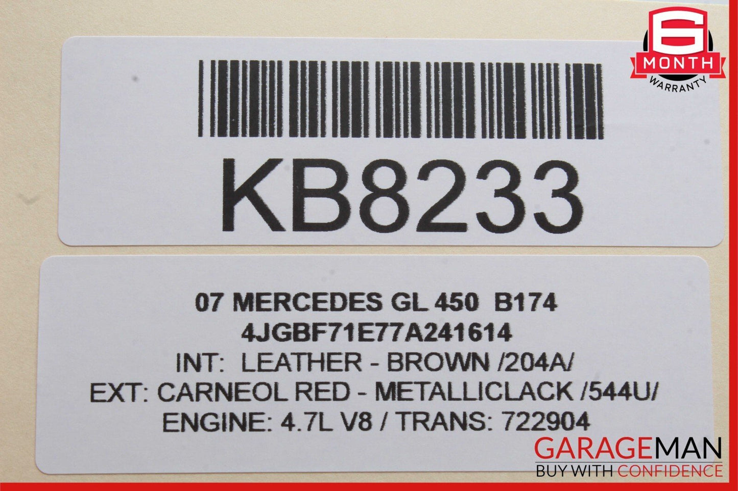 06-13 Mercedes W164 ML350 GL450 Front Left Side Door Window Regulator Motor OEM