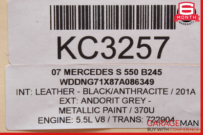 07-09 Mercedes W221 S550 CL550 Steering Wheel w/ Paddle Shifters Black OEM