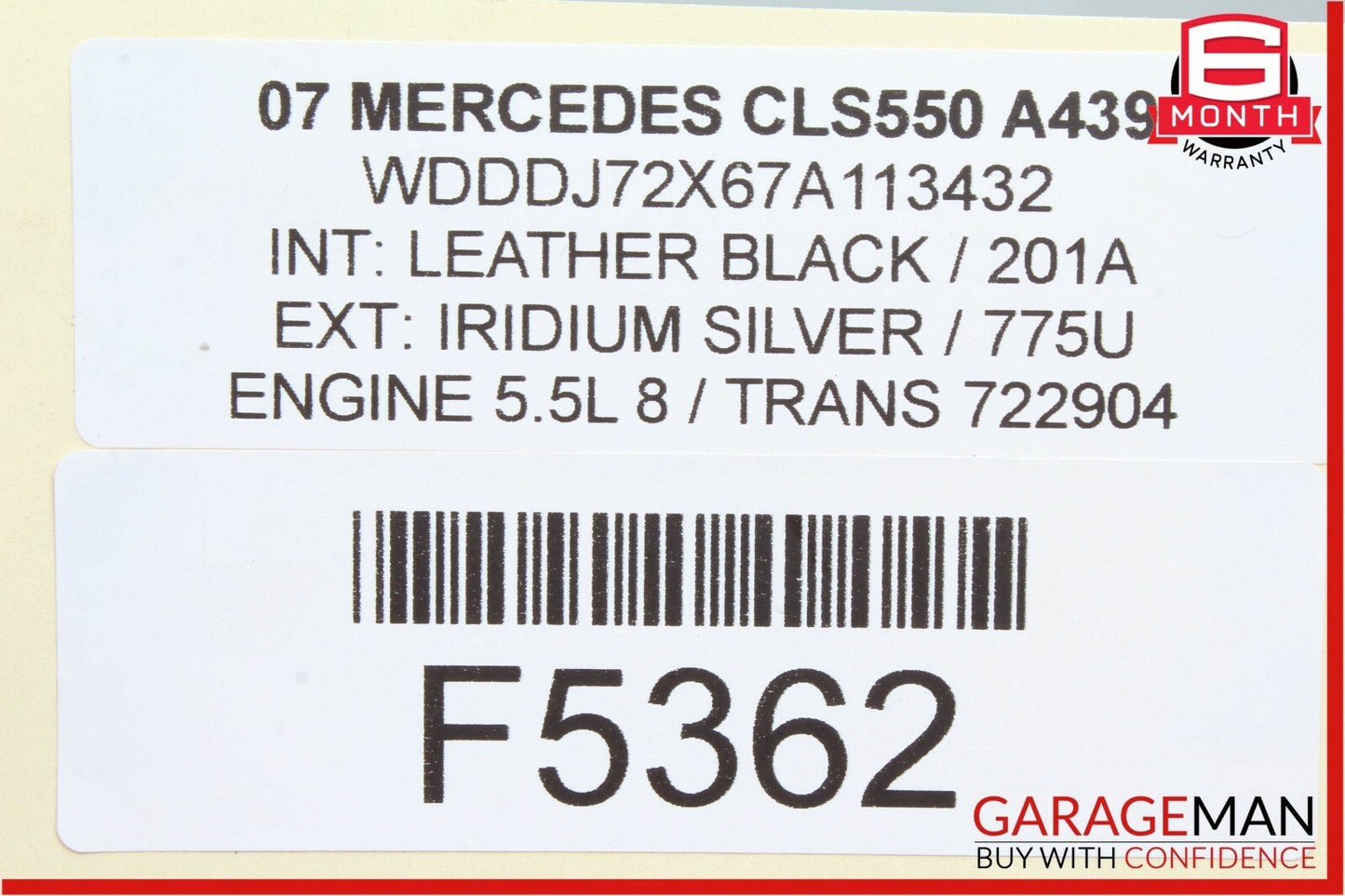 06-11 Mercedes W219 CLS550 Rear Left Side Quarter Window Glass Panel Assembly