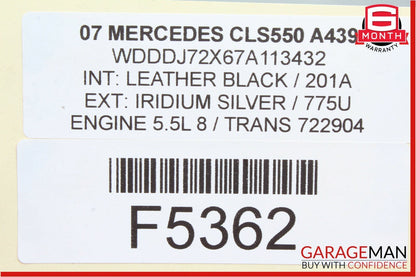 06-11 Mercedes W219 CLS550 Rear Left Side Quarter Window Glass Panel Assembly