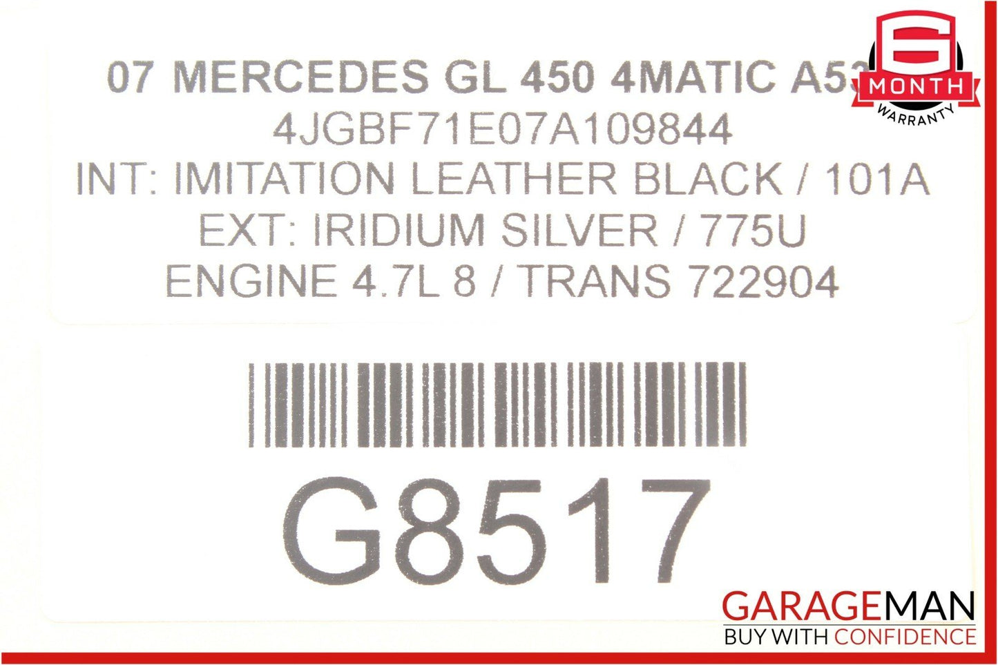 06-11 Mercedes X164 GL450 ML63 AMG Headlight Control Switch Module Unit Black