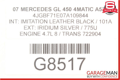 06-11 Mercedes X164 GL450 ML63 AMG Headlight Control Switch Module Unit Black