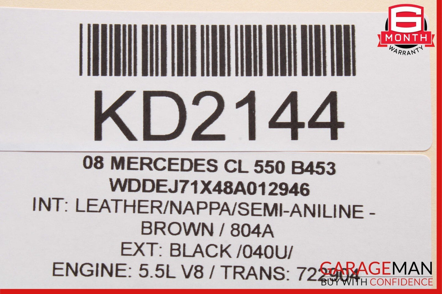 07-14 Mercedes W216 CL550 Front Right Side Door Window Regulator Motor Unit