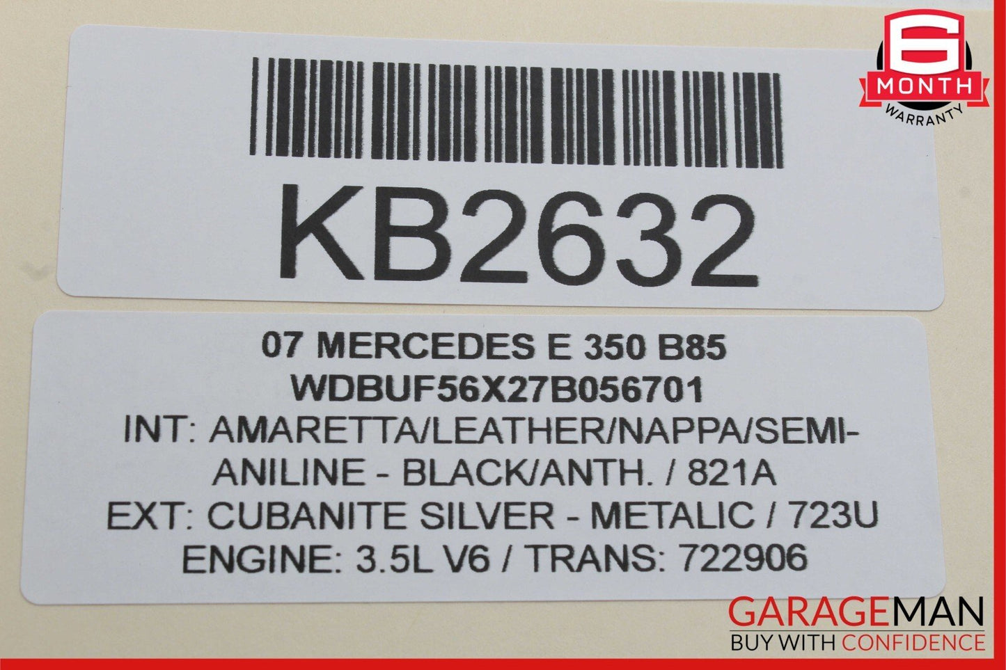 03-09 Mercedes W211 E350 E500 Rear Right Exterior Door Handle Cubanite Silver