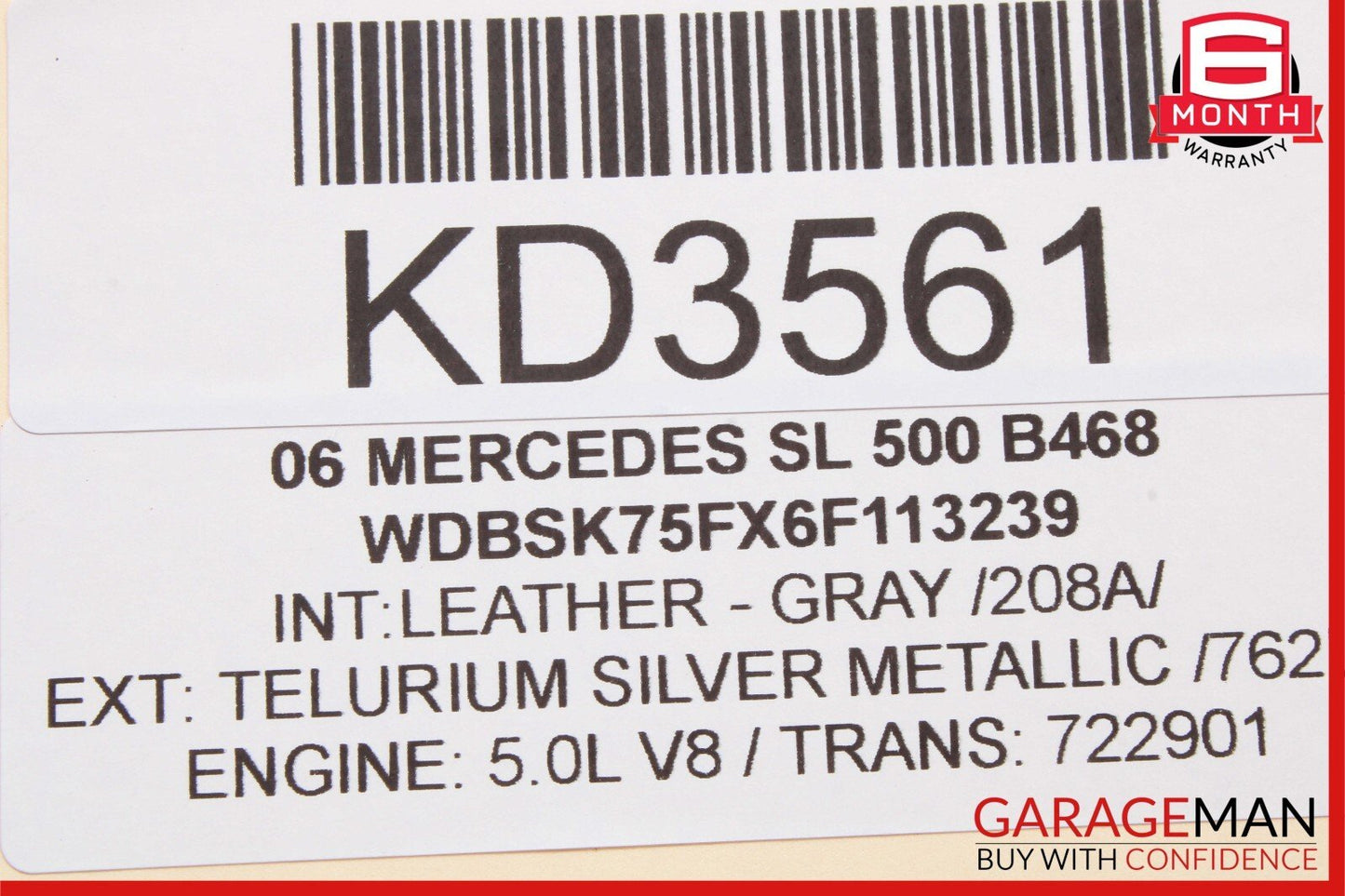 03-12 Mercedes R230 SL500 Right Convertible Roof Catch Latch Lock w/ Sensor OEM