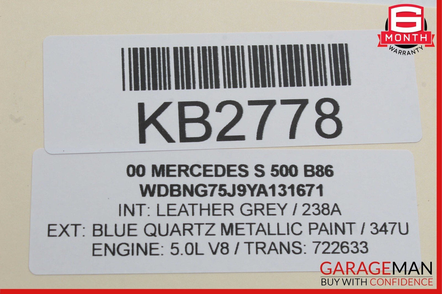 00-06 Mercedes W220 S500 Rear Door Audio Sound Speaker Set of 2 Pc OEM