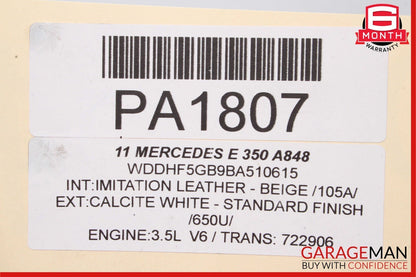 11-18 Mercedes W212 E350 CLS550 Front Sub Frame Subframe Engine Crossmember OEM