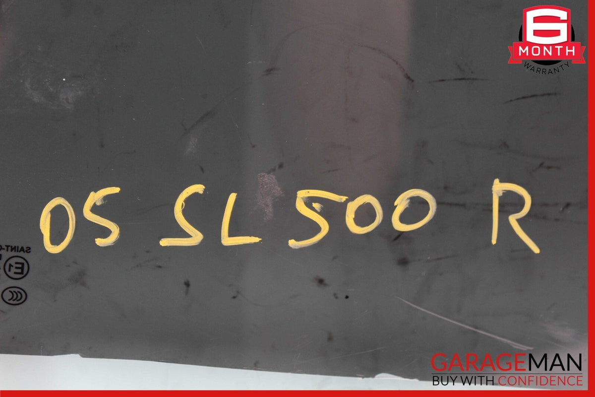 03-12 Mercedes R230 SL500 SL550 Rear Right Side Quarter Window Glass Tinted
