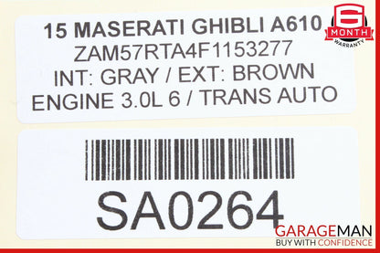 14-17 Maserati Ghibli Base Body Harness Loom Inside Wiring Wire Assembly OEM