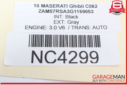 14-17 Maserati Ghibli Windshield Washer Tank Reservoir 670006414 OEM