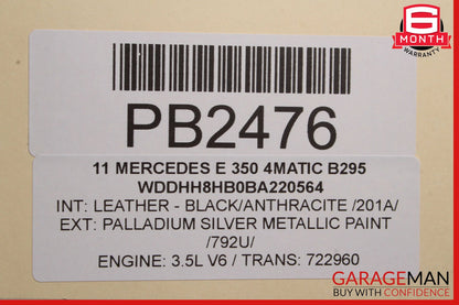 10-13 Mercedes W212 E350 E550 Front Right Passenger Side Interior Door Panel OEM