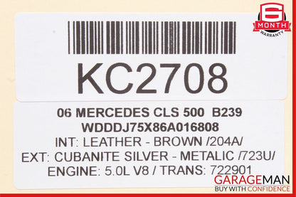 06-11 Mercedes W219 CLS500 Rear Right Side Exterior Door Handle Cubanite Silver