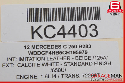 12-14 Mercedes W204 C250 C300 C350 Instrument Speedometer Cluster OEM