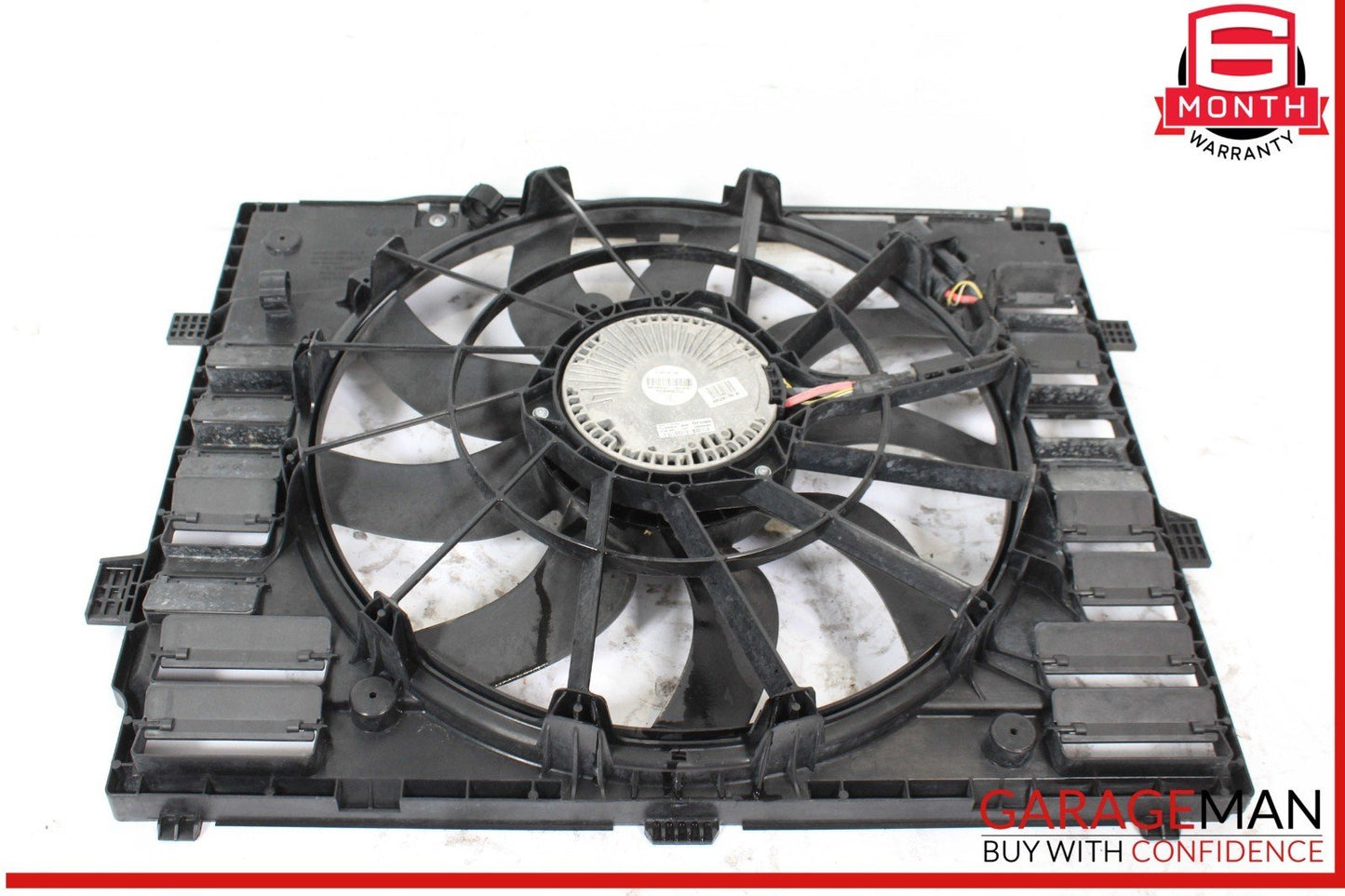 11-18 Porsche Cayenne 958 Engine Cooling Fan Motor Shroud Assembly OEM