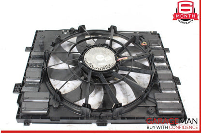 11-18 Porsche Cayenne 958 Engine Cooling Fan Motor Shroud Assembly OEM