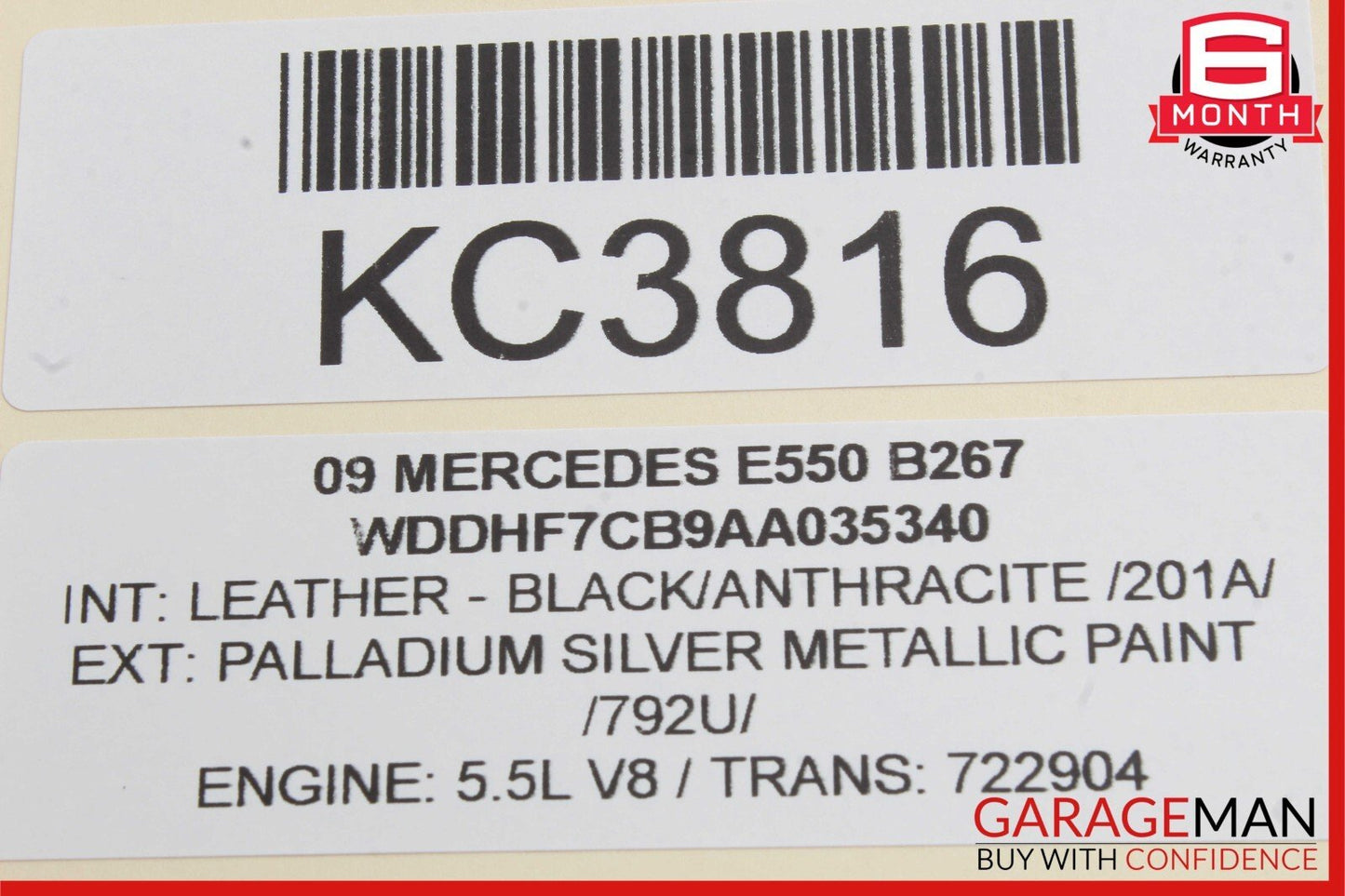 10-13 Mercedes W212 E550 Rear Left Driver Side Exterior Door Handle Silver OEM