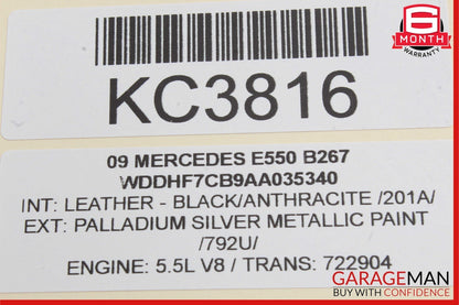 10-13 Mercedes W212 E550 Rear Left Driver Side Exterior Door Handle Silver OEM