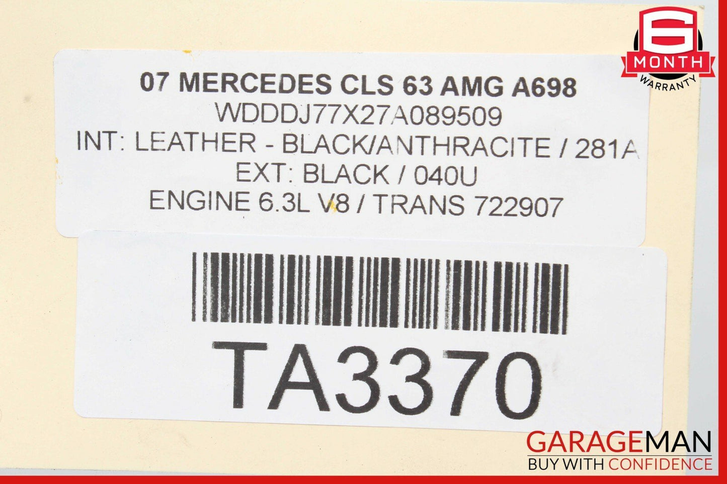 06-11 Mercedes W219 CLS550 CLS500 Front Bumper Reinforcement Bar 2196202034 OEM