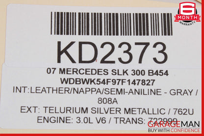 05-11 Mercedes R171 SLK300 Rear Left Convertible Top Hinge Support Frame OEM
