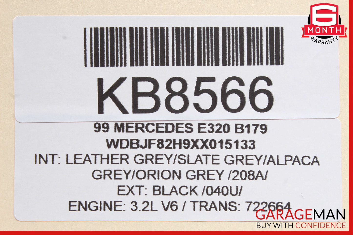 96-02 Mercedes W210 E320 Front Right Passenger Side Headlight Fog Light Lamp OEM