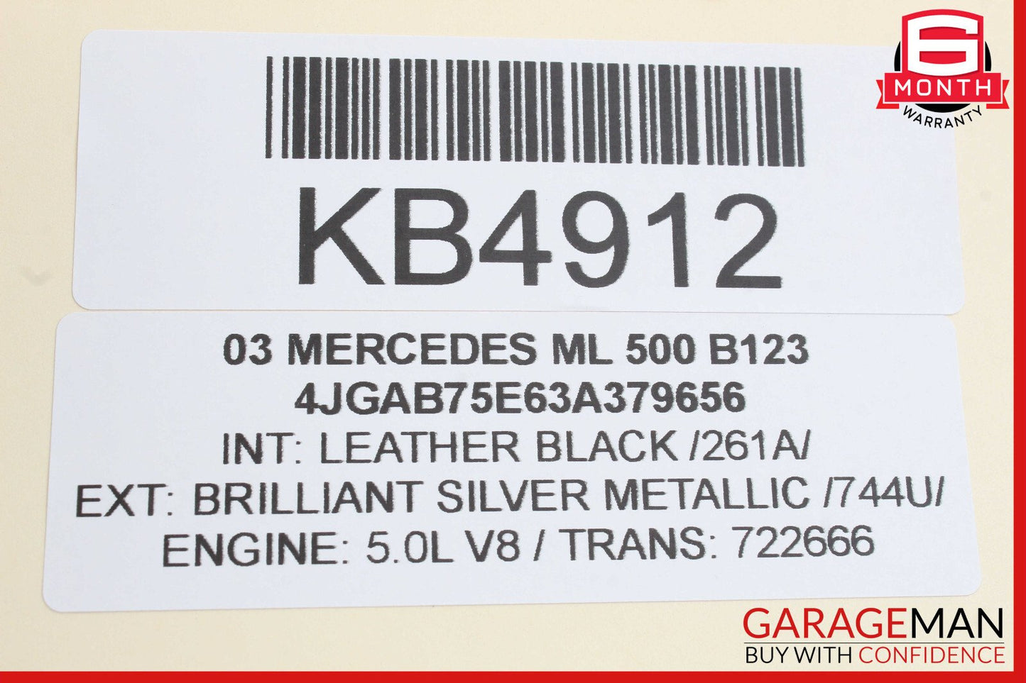 02-05 Mercedes W163 ML500 ML320 Exterior Door Handle Front Right 1637600270 OEM