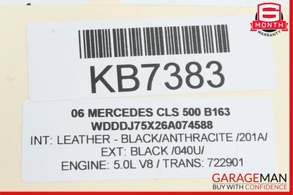 06-11 Mercedes W219 CLS500 CLS63 Rear Right Keyless Go Door Lock Latch Actuator