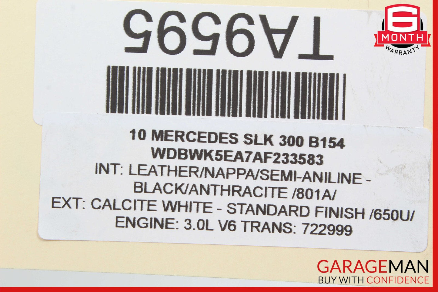 05-11 Mercedes R171 SLK300 SLK350 Front Right Side Lower Control Arm OEM