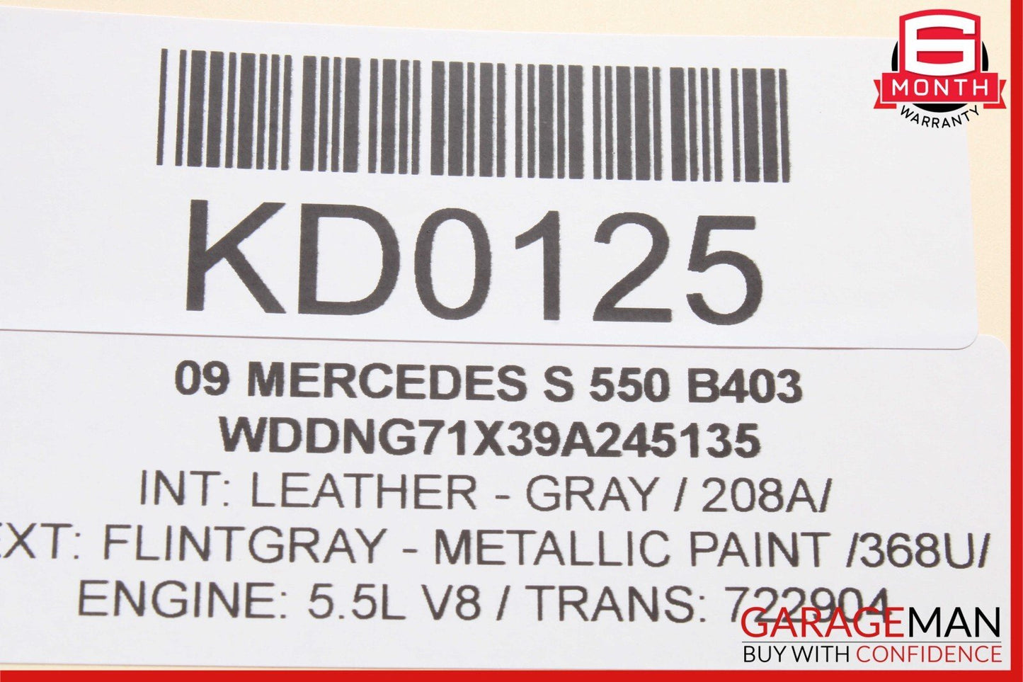 07-13 Mercedes W221 S550 S63 AMG Rear Left Side Door Window Regulator Motor OEM