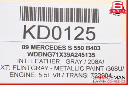 07-13 Mercedes W221 S550 S63 AMG Rear Left Side Door Window Regulator Motor OEM