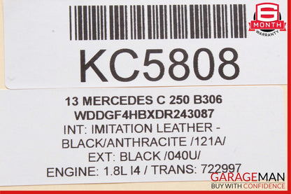 12-14 Mercedes W204 C250 C300 C63 Right Passenger Exterior Door Handle Black