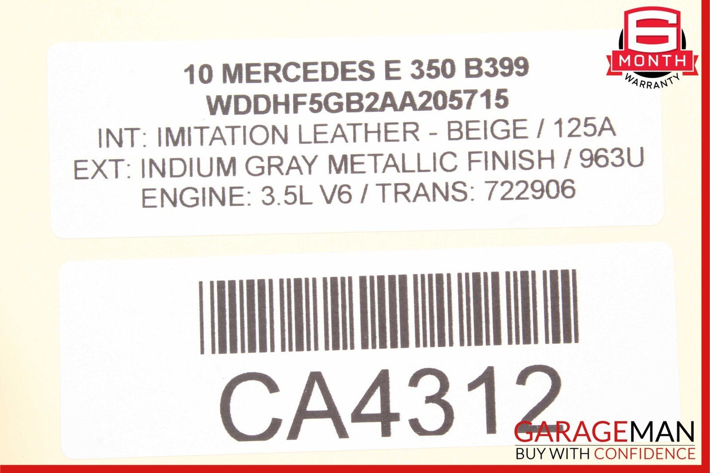 08-16 Mercedes W212 E350 GLK350 Rear Left Side Door Window Regulator Motor OEM