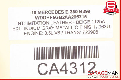 08-16 Mercedes W212 E350 GLK350 Rear Left Side Door Window Regulator Motor OEM