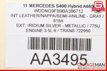 07-13 Mercedes W221 S400 CL550 Trunk Release Remote Open Close Module Unit