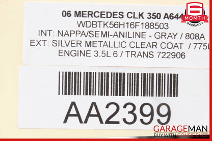 03-09 Mercedes W209 CLK350 CLK55 AMG Front Left Window Regulator Motor