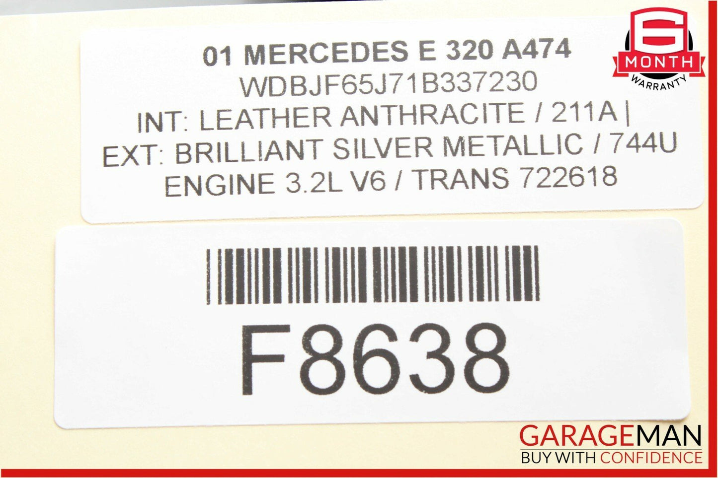 98-02 Mercedes W210 E320 CLK320 Yaw Acceleration Rate Sensor Module Unit OEM