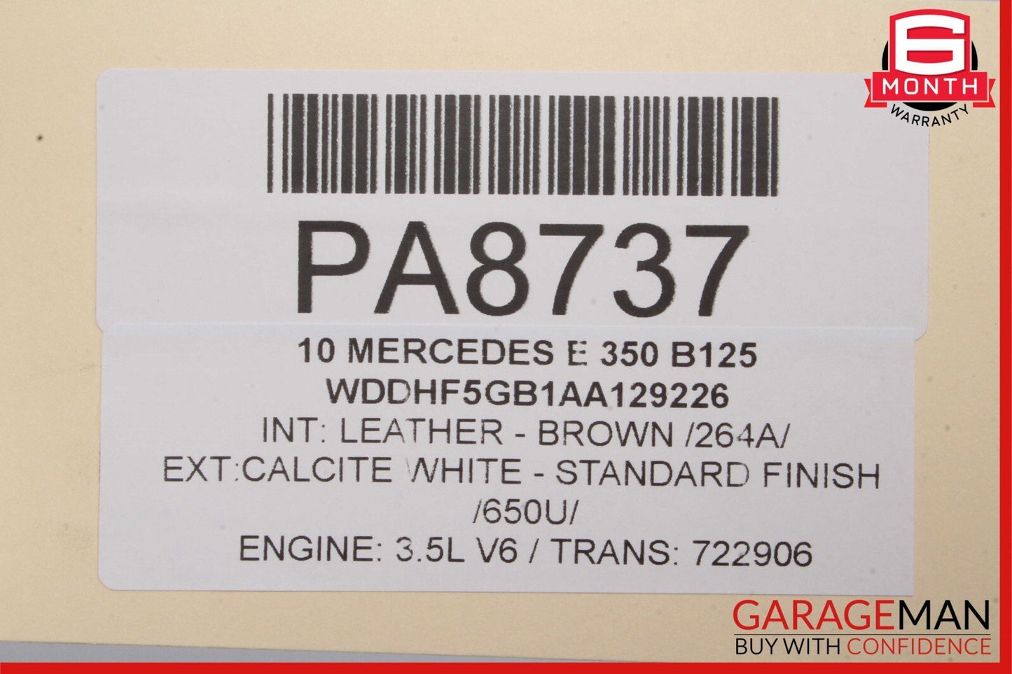 10-13 Mercedes W212 E350 E550 Front Right Side Interior Door Panel Cover Brown