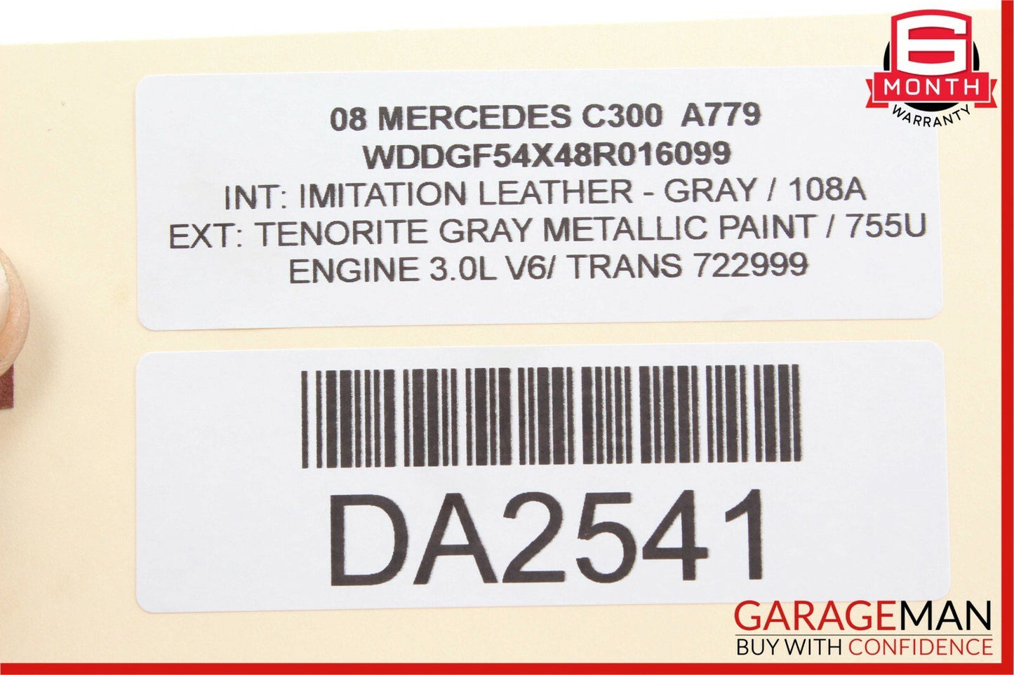 08-14 Mercedes W204 C300 Rear Overhead Dome Light Lamp Reading Map 165091 OEM