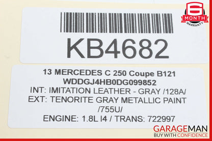 12-14 Mercedes W204 C250 C300 C350 Rear Fuse Relay Box Module 2049060305 OEM