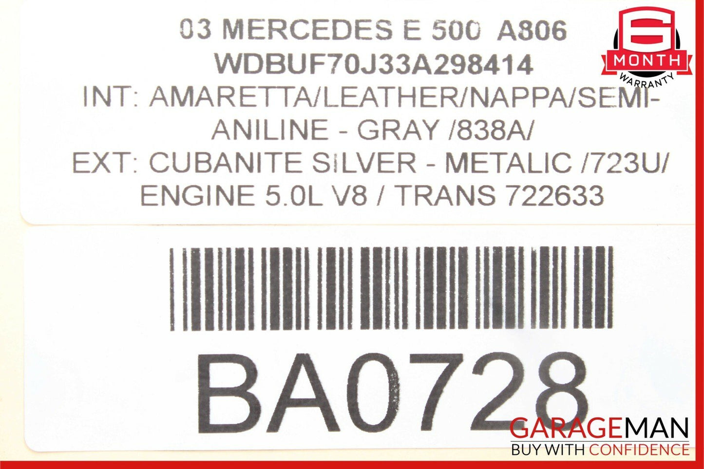03-09 Mercedes W211 E320 E500 E63 AMG Rear Right Side Door Control Module Unit