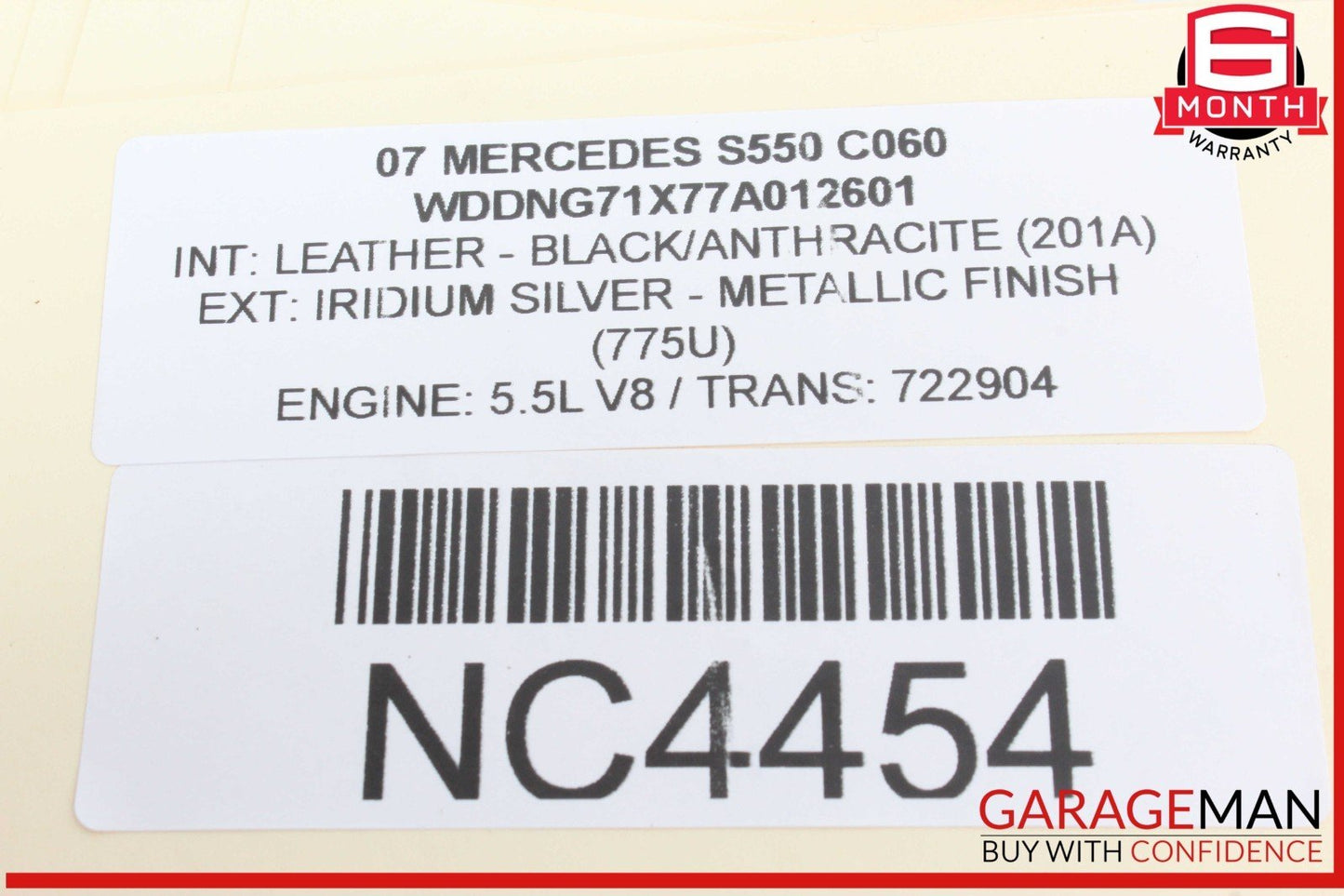 07-09 Mercedes W221 S550 S600 Front Left Side Door Rear View Mirror Silver OEM