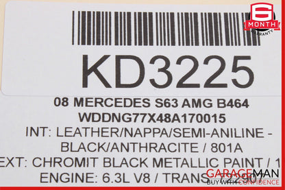 07-13 Mercedes S550 S63 CL600 Front Right Keyless Go Door Lock Latch Actuator
