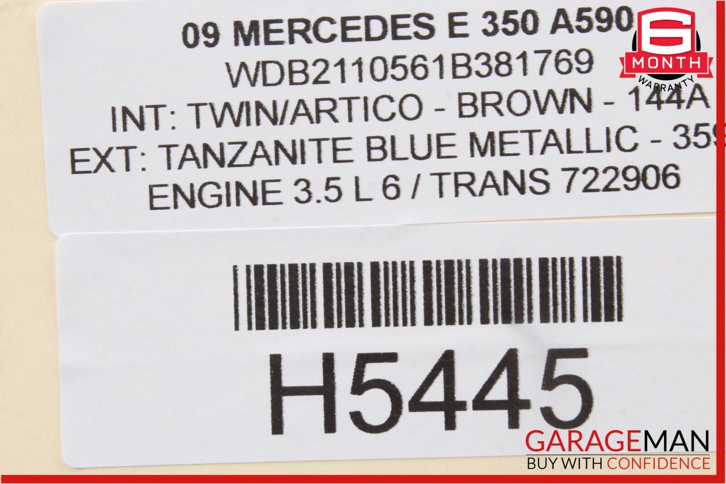 03-09 Mercedes W211 E320 E350 E63 AMG Rear Right Door Window Regulator Motor OEM