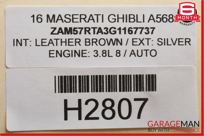 14-17 Maserati Ghibli Rear Right / Left Side Suspension Upper Control Arm