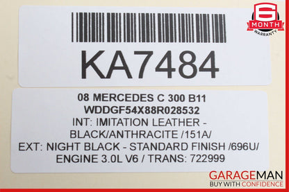 08-11 Mercedes W204 C300 Rear Right Passenger Side Exterior Door Handle OEM