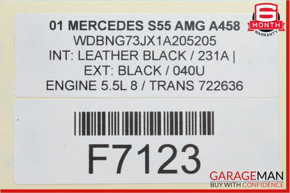 00-06 Mercedes W220 S500 S55 AMG Rear Bumper Reinforcement Impact Crash Bar