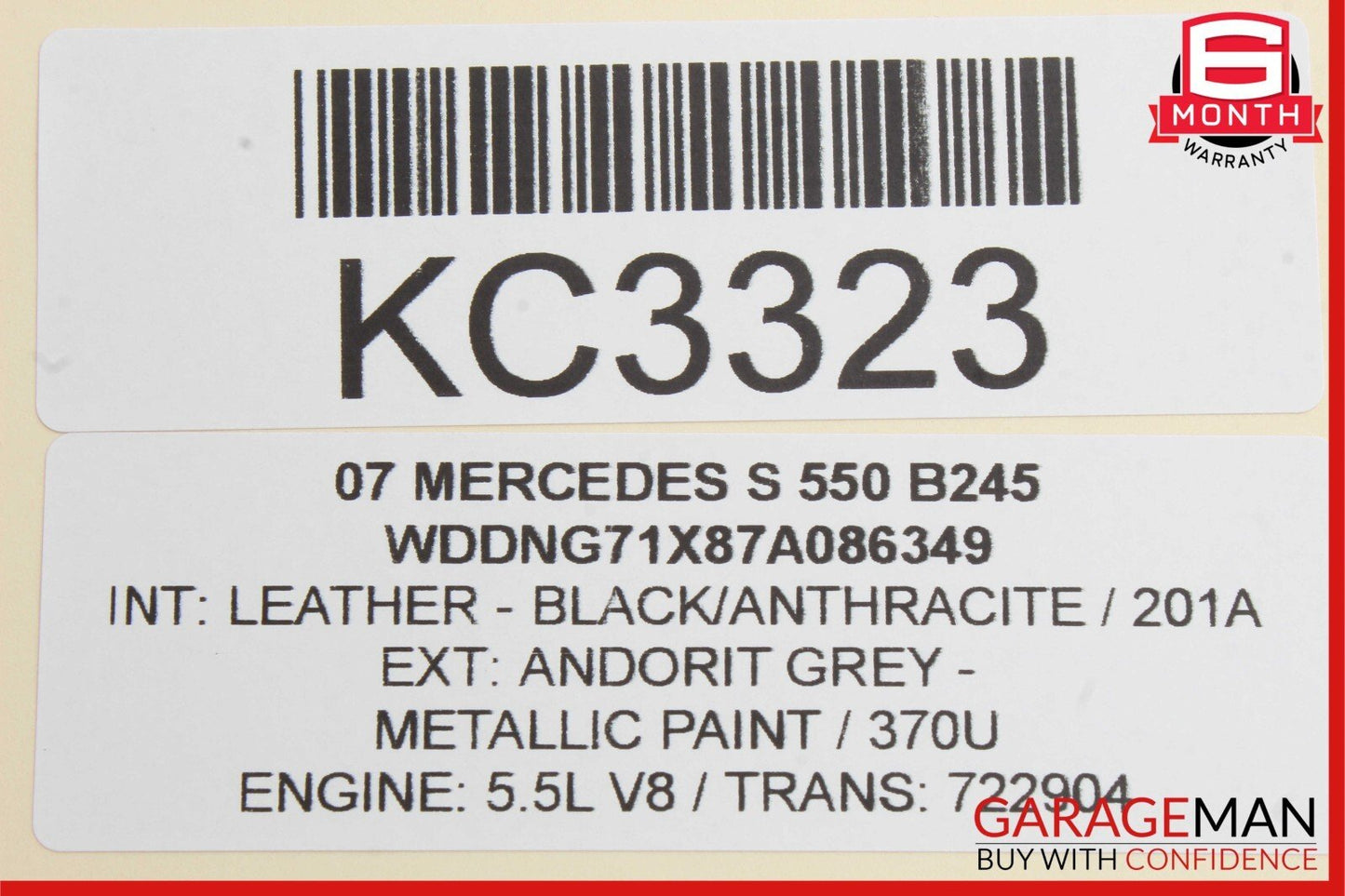 07-09 Mercedes W221 S550 Front Right Side Seatbelt Seat Belt Retractor Black