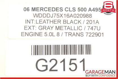 06-11 Mercedes W219 CLS500 CLS55 AMG Rear Right Passenger Door Control Module