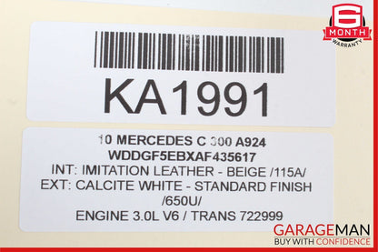 08-14 Mercedes W204 C300 Front Left Side Door Panel Tweeter Speaker Cover OEM
